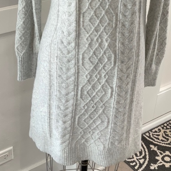LOFT Cable Knit Gray Sweater Dress size S - Picture 3 of 6